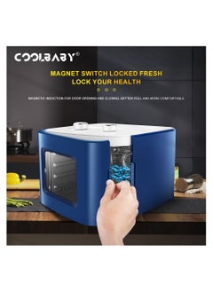 كول بيبي COOLBABY آلة تجفيف الأغذية، مؤقت رقمي قابل للتعديل والتحكم في درجة الحرارة، مجفف للأعشاب واللحوم ولحوم البقر والفواكه والخضروات، الحماية من الحرارة الزائدة، صواني الفولاذ المقاوم للصدأ  - Image 3