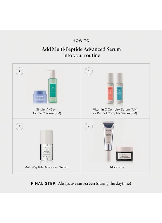 NATURIUM Naturium Multi-Peptide Advanced Serum, Firming & Smoothing Face Serum for Fine Lines & Wrinkles with Advanced Multi-Peptide Blend, 1 oz  - Image 5