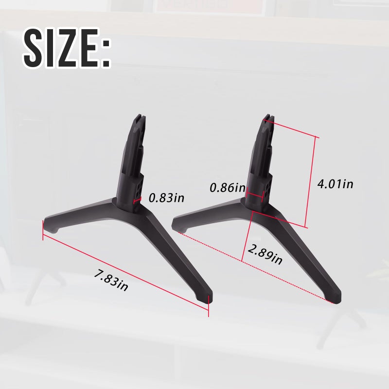 SeDeplacer TV Stand Legs Only Compatible with Samsung TV UN43TU7000F,UN43TU700DF, BE43T(Left: BN96-50854A Right: BN96-50855A),Not Compatible with Other Models.Tv Stand Base for 43 inch TV - Image 3