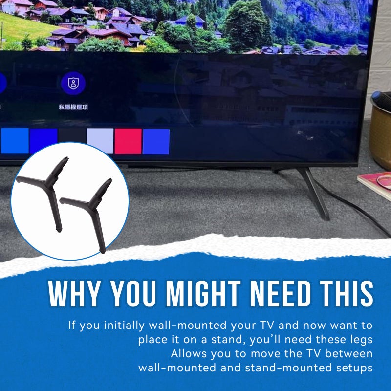 SeDeplacer TV Stand Legs Only Compatible with Samsung TV UN43TU7000F,UN43TU700DF, BE43T(Left: BN96-50854A Right: BN96-50855A),Not Compatible with Other Models.Tv Stand Base for 43 inch TV - Image 4