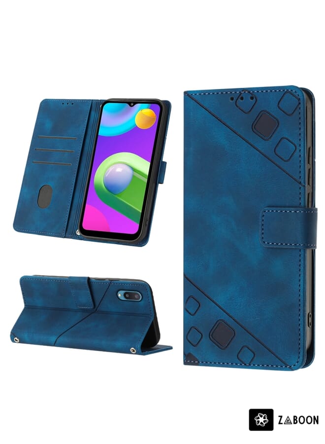 Zaboon Protective Case For Samsung Galaxy A02 / M02 Skin-feel Embossed Leather - Image 1