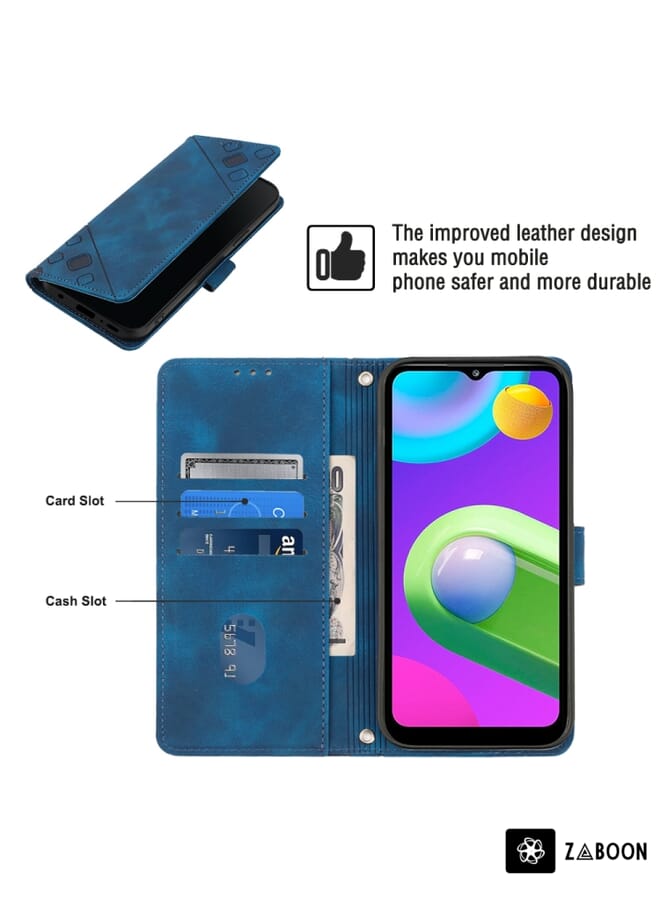 Zaboon Protective Case For Samsung Galaxy A02 / M02 Skin-feel Embossed Leather - Image 4