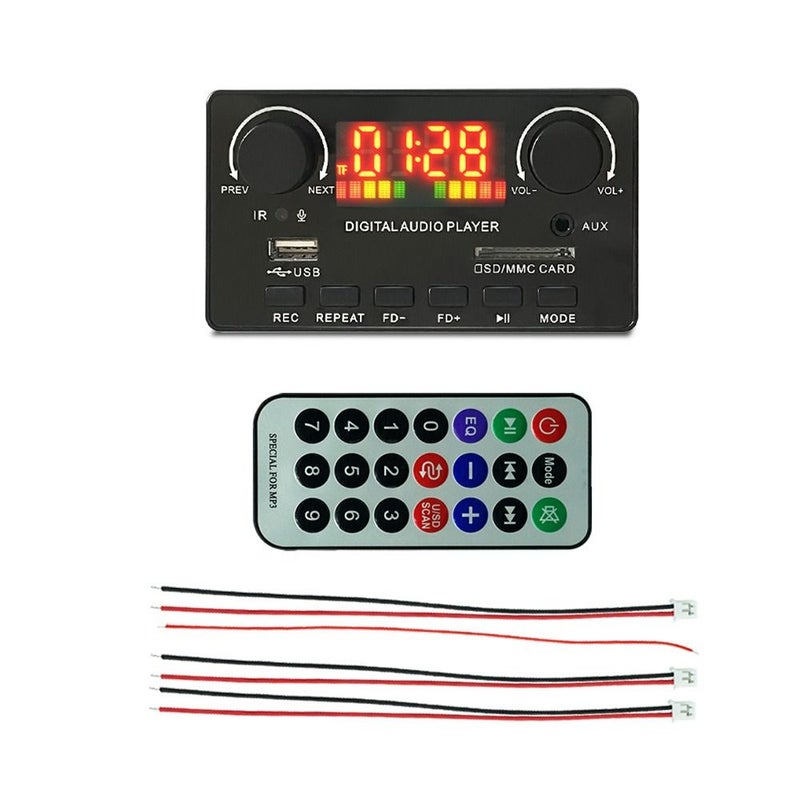 Wireless MP3 Decoder Car Audio Board 2x40W Amplifier Module Black Remote Control - Image 4