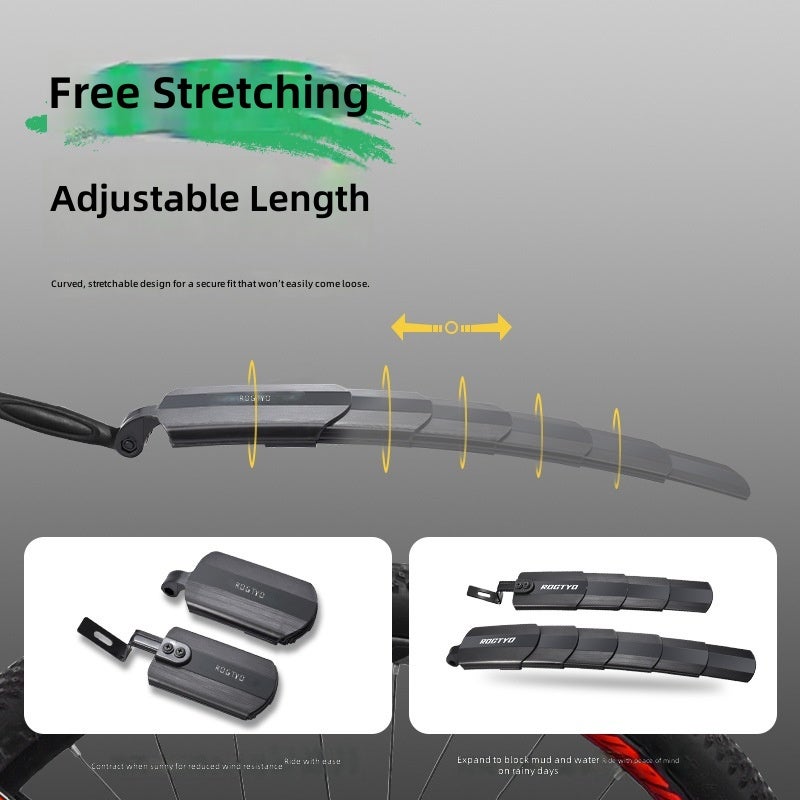 ROGTYO Adjustable Mudguard for Mountain Bikes - Extended Waterproof  Protection - Image 3