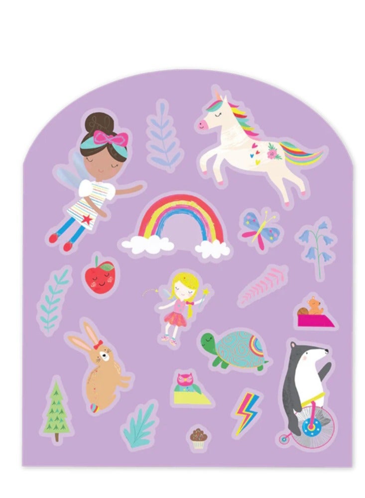 Floss & Rock Rainbow Fairy Stick & Play - Reusable Sticker Play Set for Kids includes 2 Fun Scenes and Over 50 Stickers - Image 5
