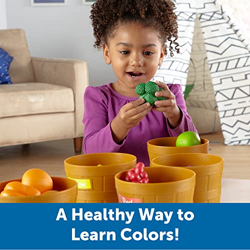 Learning Resources Farmer's Market Color Sorting Set - Play Food for Kids, Toddler Learning Toys, Grocery and Kitchen Play Toys - Image 3