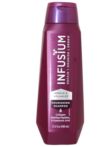 Infusium Repair and Volumize Shampoo - Clarifying Shampoo for All Hair Types - Increases Moisture Retention with Collagen Building Peptides - 13.5 oz - Image 3
