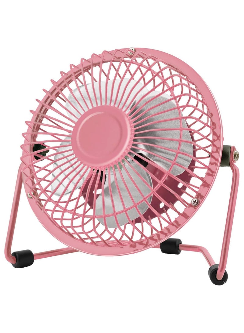 ريبنيو مروحة USB بحجم 6 بوصة، مروحة مكتب USB صغيرة مروحة تبريد شخصية محمولة لسطح المكتب تعمل بواسطة USB PC Netbook للتخييم والمكتب والسفر في الهواء الطلق والرياح القوية وردي - Image 1