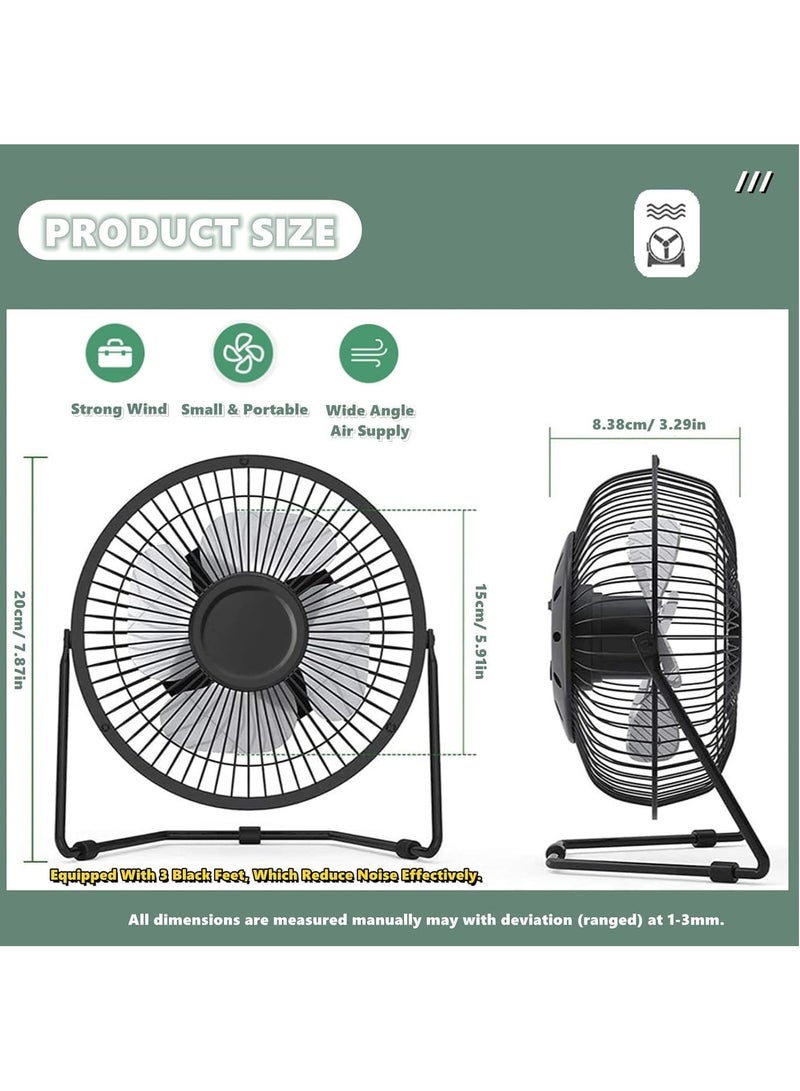 ريبنيو مروحة USB بحجم 6 بوصة، مروحة مكتب USB صغيرة مروحة تبريد شخصية محمولة لسطح المكتب تعمل بواسطة USB PC Netbook للتخييم والمكتب والسفر في الهواء الطلق والرياح القوية وردي - Image 4