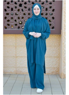 DAMAS COLLECTION P101-umrah essentials Jilbab for women with tow style Skirt or Trouser -4 piece Prayer Clothes for Muslim Women-Islamic Abaya Dress Outfit maxi with scarf and small bag- Modest suit Women  - Image 1