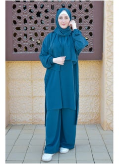 DAMAS COLLECTION P101-umrah essentials Jilbab for women with tow style Skirt or Trouser -4 piece Prayer Clothes for Muslim Women-Islamic Abaya Dress Outfit maxi with scarf and small bag- Modest suit Women  - Image 2