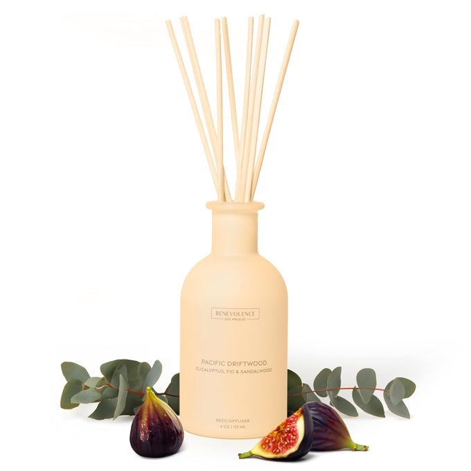REED DIFFUSER FOR HOME EUCALYPTUS FIG SANDALWOOD ELEGANT HOME BATHROOM DECOR FRAGRANCE DIFFUSER WITH STICKS FOR BATHROOM MALIBU SANDS COLLECTION
