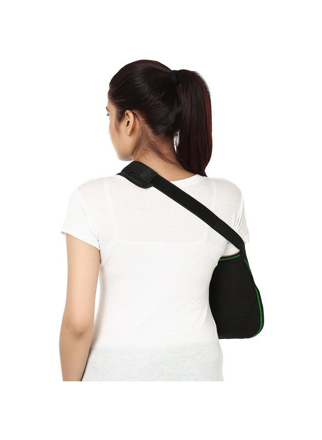 CHEVALIER Arm Sling Pouch Belt, Arm Brace Immobilizer with Elbow Support for Left/Right Hand Fracture, Sprain, Dislocation, and Pain Relief (L, Black) 13 Inches - Image 3