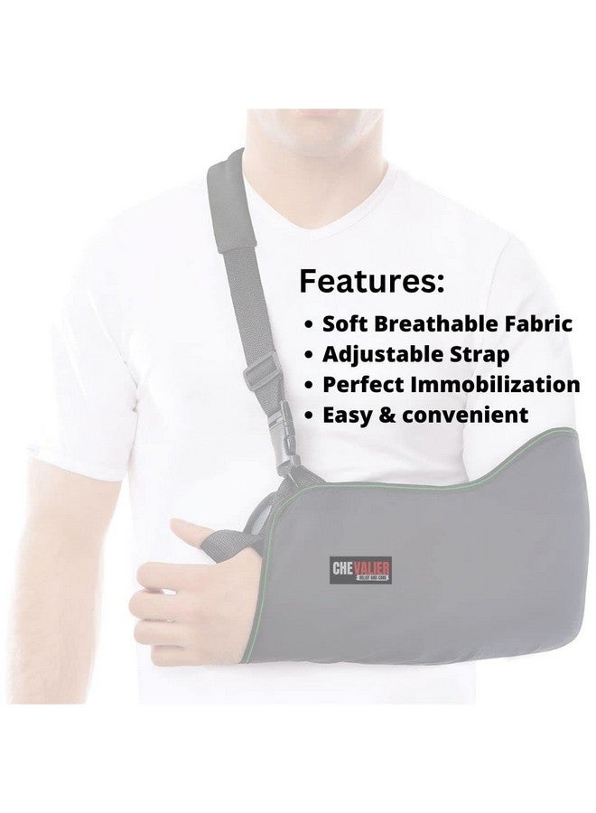 CHEVALIER Arm Sling Pouch Belt, Arm Brace Immobilizer with Elbow Support for Left/Right Hand Fracture, Sprain, Dislocation, and Pain Relief (L, Black) 13 Inches - Image 5