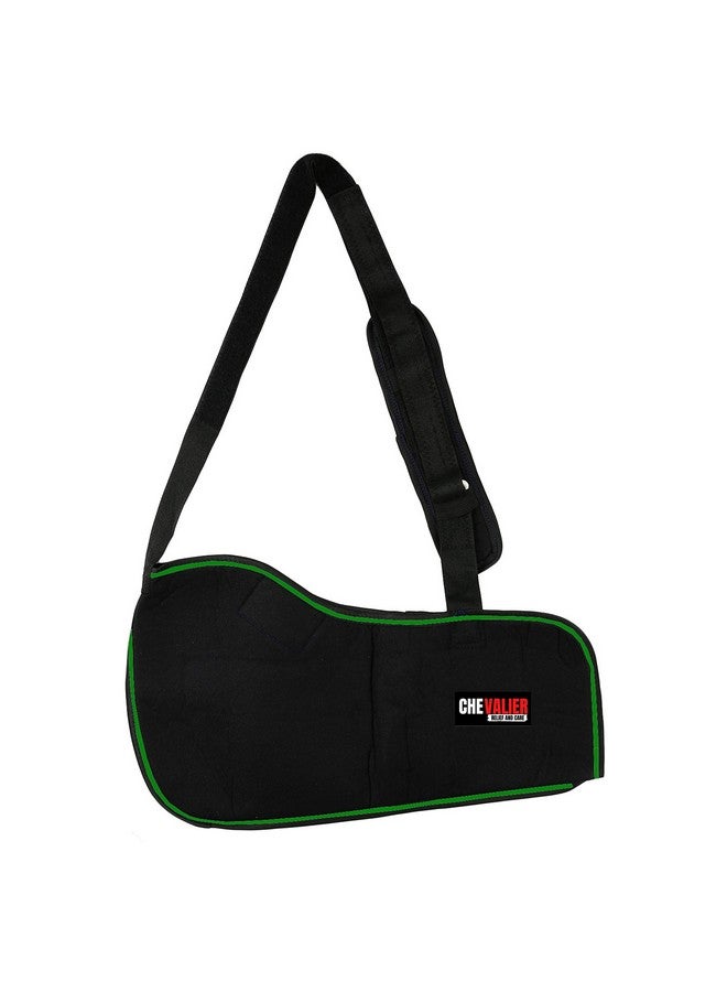 CHEVALIER Arm Sling Pouch Belt, Arm Brace Immobilizer with Elbow Support for Left/Right Hand Fracture, Sprain, Dislocation, and Pain Relief (L, Black) 13 Inches - Image 2