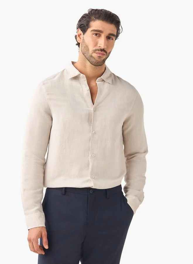 Splash FAV Regular Fit Linen Blend Shirt