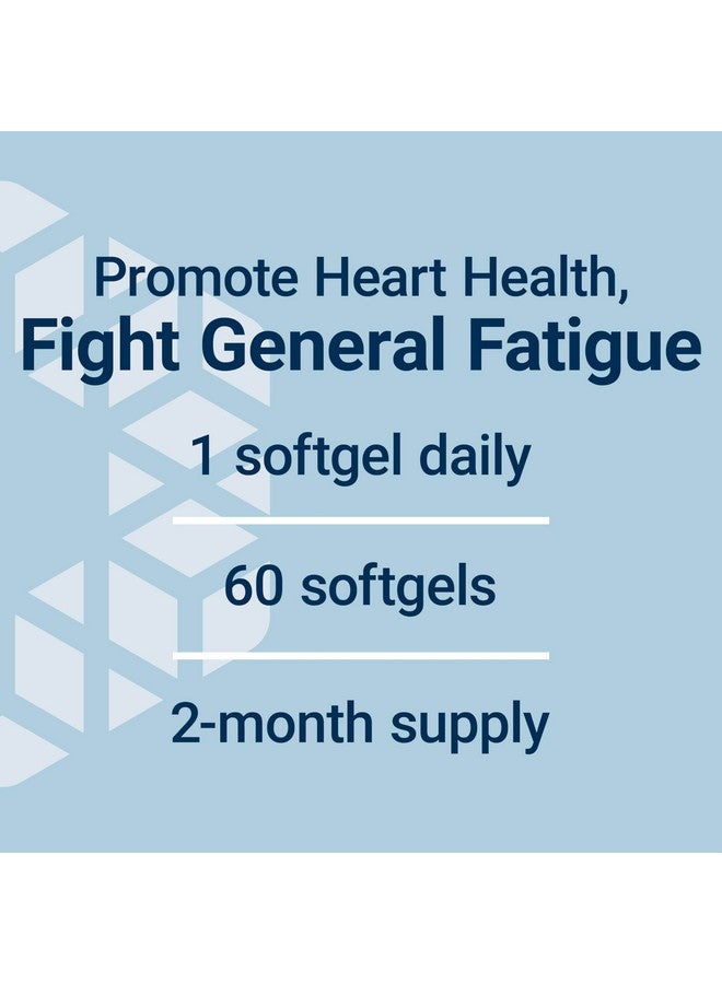 Life Extension Super-Absorbable CoQ10 (Ubiquinone) with d-Limonene - Heart Health, Fight General Fatigue, Better Absorption - Gluten-Free, Non-GMO - 60 Softgels