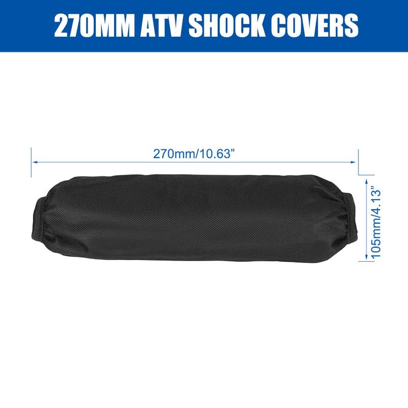 CMIYETO 270mm Rear Shock Absorber Suspension Protector Protection Cover for All Dirt Pit Bike Motorcycle ATV Quad Scooter Black - Image 2