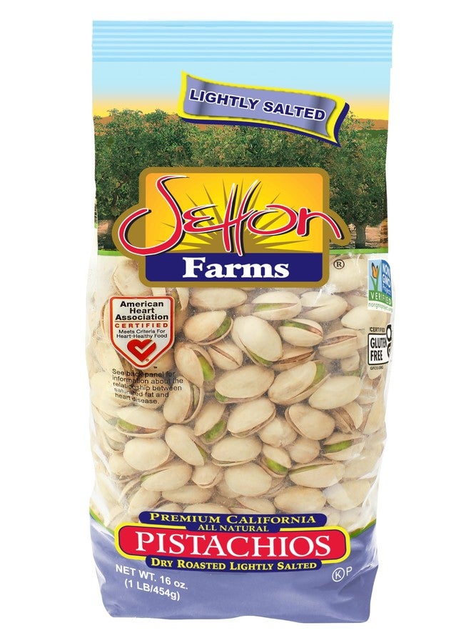 Setton Farms Lightly Salted Pistachios, Dry Roasted with Sea Salt, 1 lb Bag (16 oz) - Image 1