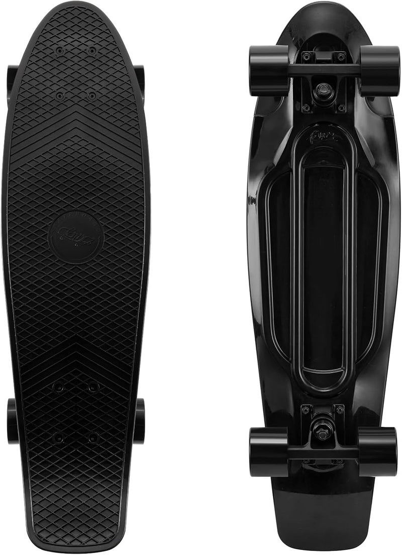 KMX Skateboard 22 and 27 Inch, Classic Mini Cruiser Skateboard for Boys, Girls, Kids, Students, Adults, Teens, Mini Cruiser Board for Beginners and Advanced - Image 1
