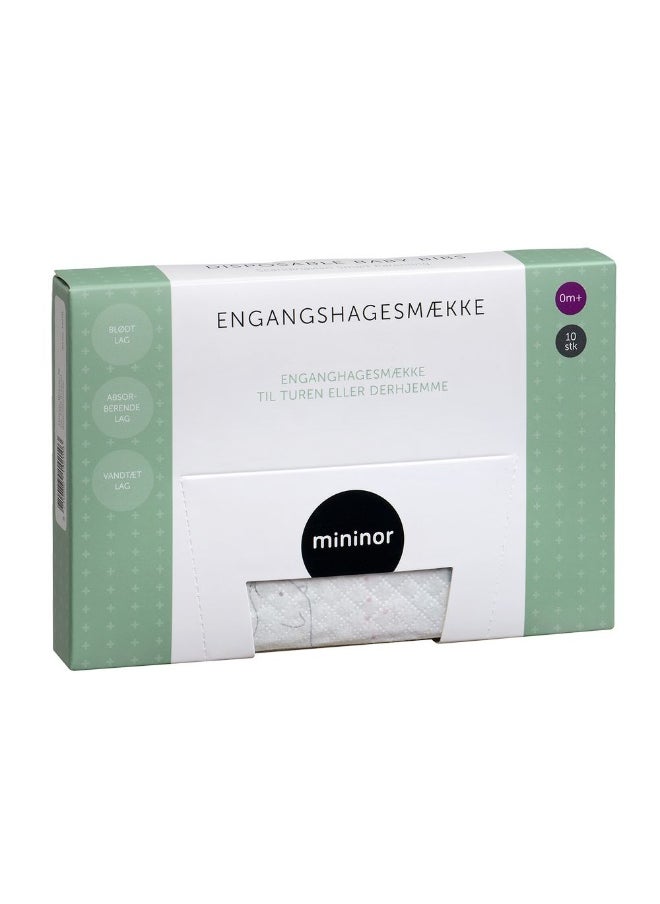 Mininor 10 Pieces Disposable Bib White  - Image 3