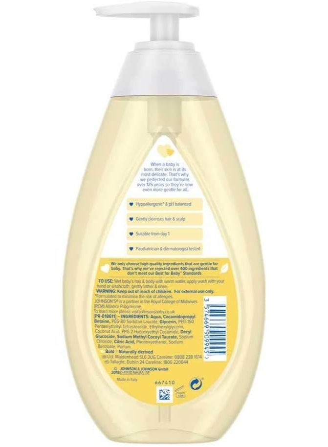 Johnson's Baby Top to Toe Wash (1 x 500 ml), Gentle & Mild Head to Toe Wash for Newborn Care, Newborn Essentials No More Tears, Suitable for Babies First Bath, Kids and Adults - Image 2