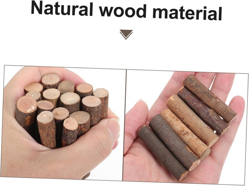 Abaodam 50pcs Natural Small Wooden Sticks for Crafts for Photo Props Rustic Decor and Crafting Projects and Material for Tags and Embellishments - Image 3