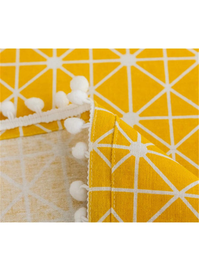 O Ozone Fridge Dust-Proof Cotton Cover Multi-Purpose Washing Machine Top Cover with Storage Pockets for Pods Home and Kitchen (Yellow Pattern) - Image 5
