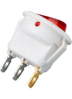 AYT IC-131B Round Illuminated Switch On Off 3 Pin White Case On Off Button 20 mm  - Image 3