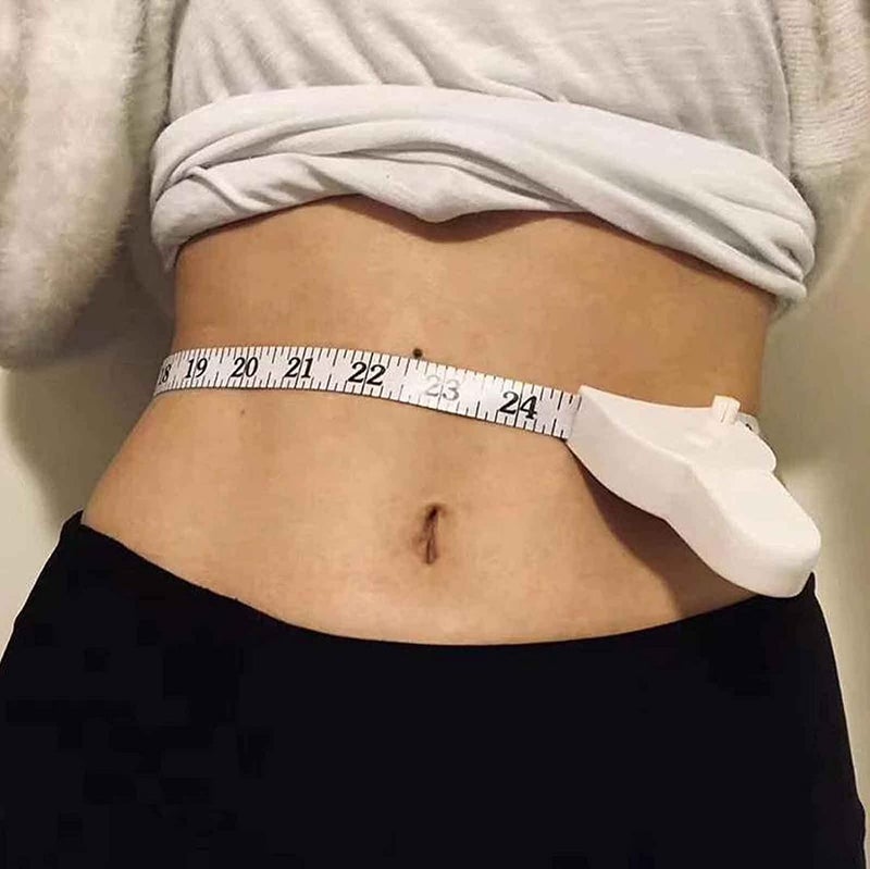 OZAOZ Automatic Telescopic Tape Measure Self Tightening Body Measuring Ruler Fitness Caliper for Body Measurement Retractable Double Scales Rulers Perfect Waist Tape Measure 60 inch White black - Image 3