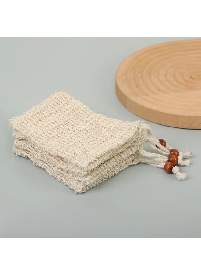 حقيبة رغوة الصابون، شبكة تخزين غسول الوجه/منظفات الوجه القابلة لإعادة الاستخدام، شبكة رغوة منزلية لاستخدام الصابون بكفاءة وسهولة التنظيف، 6 قطع - Image 5