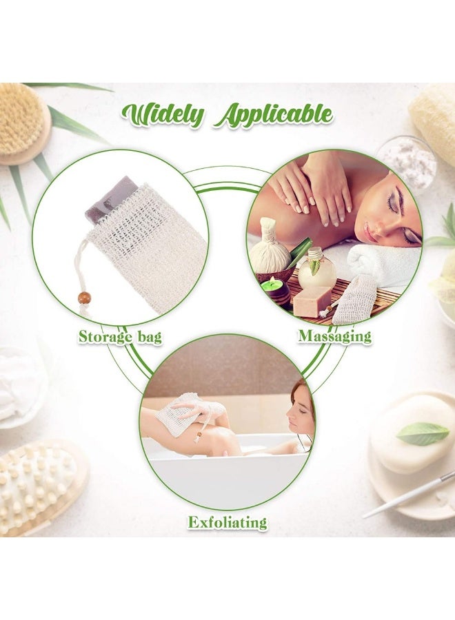 حقيبة رغوة الصابون، شبكة تخزين غسول الوجه/منظفات الوجه القابلة لإعادة الاستخدام، شبكة رغوة منزلية لاستخدام الصابون بكفاءة وسهولة التنظيف، 6 قطع - Image 2