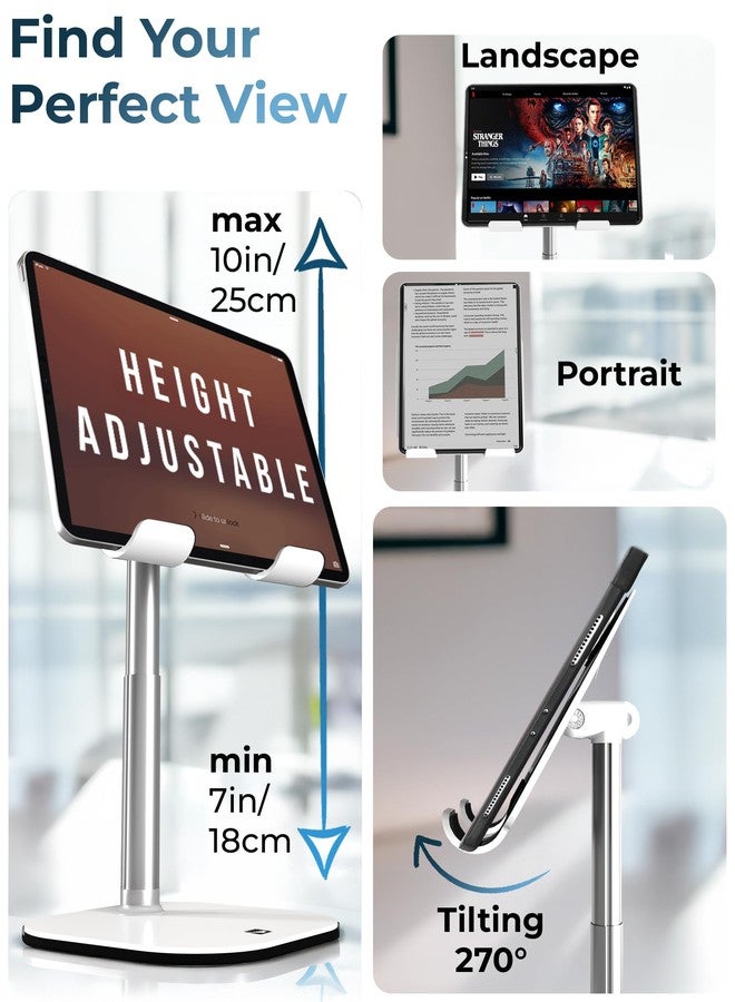Cooper TabHolder, 7-10" Height Adjustable Tablet Stand, Premium iPad Stand for Desk, 270° Tilt Portable Monitor Holder for 15.6-17" Displays, for All iPad, Kindle, Surface, Samsung Tablets (Black) - Image 3