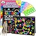 ZMLM Scratch Paper ArtCrafts Gift 2 Pack Rainbow Notebooks Supplies Toys Easter Basket Stuffers for 3 4 5 6 7 8 9 10 Years Old Girls and Boys Kids Valentines Day Birthday Party Travel Games Pink - Image 3