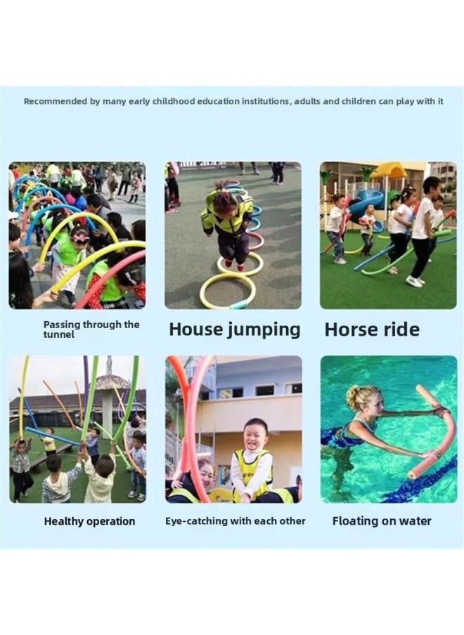 null - Kindergarten Sponge Stick Foam Stick Solid Noodle Stick Sensory Training Equipment Color Soft Stick Parent-child Game Soft Stick-Color:Yellow (diameter 3.8CM)-Specifications:1.5 M Single Stick - Image 1