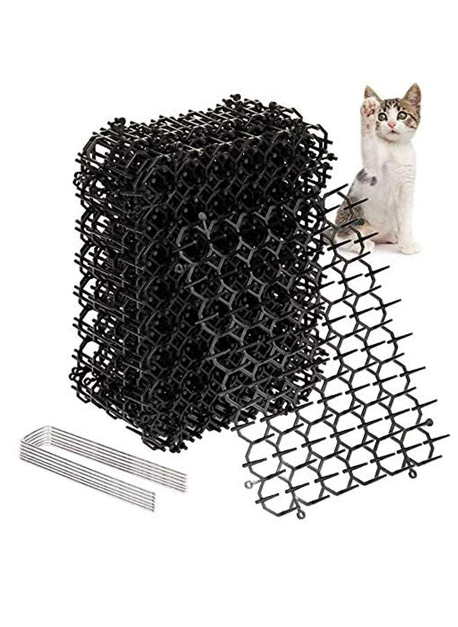 Generic - 10 PCS Cat Scat Mat with Spikes 34 X 42CM Strips from Digging Cat Deterrent Outdoor Include 8 Staples - Image 1