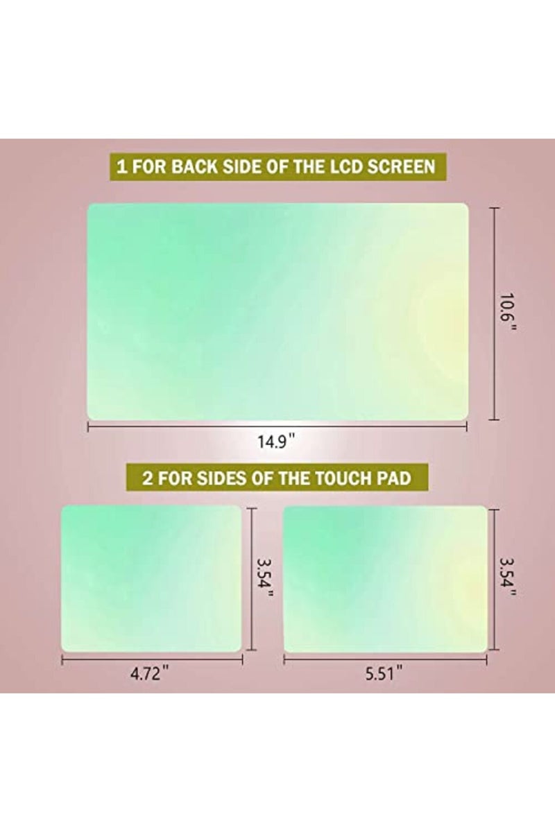 AORTDES 12.1 13 13.3 14 15 15.4 15.6 Inches Personalized Laptop Skin Sticker Decal Universal Netbook Skin Sticker Reusable Notebook PC Art Decal Protector Cover - Image 3
