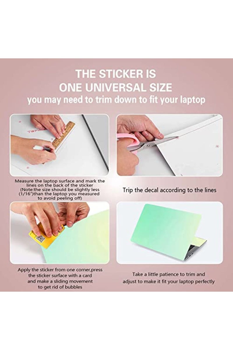 AORTDES 12.1 13 13.3 14 15 15.4 15.6 Inches Personalized Laptop Skin Sticker Decal Universal Netbook Skin Sticker Reusable Notebook PC Art Decal Protector Cover - Image 2