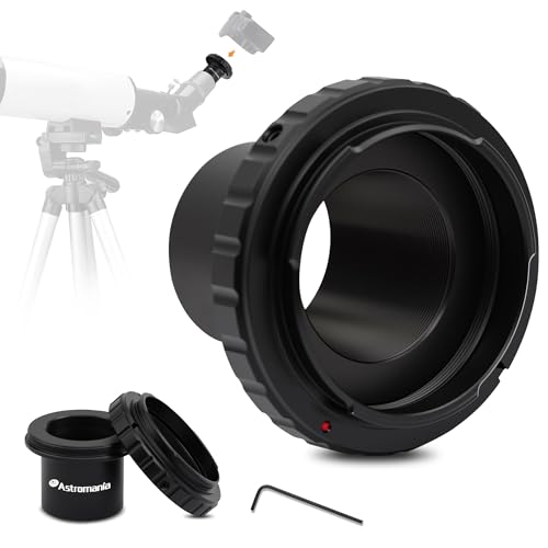 Astromania Telescope Photo Camera Adapter for Astrophotography, T Adapter (T-Mount) and T2 T Ring 1.25 inch Telescope Accessories for 42mm Pentax-K SLR/DSLR Cameras & 1.25 inches Astronomy Telescopes - Image 1