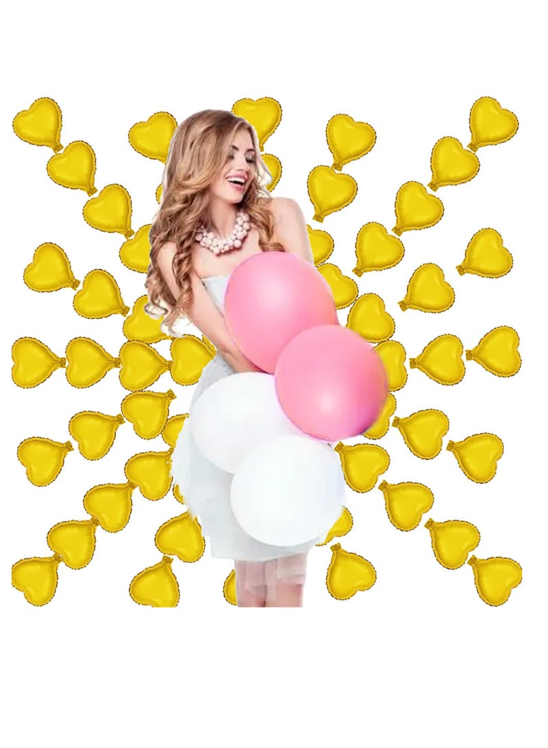 100Pcs 5'' Star Heart Foil Balloons Five-Pointed Star Heart Shape Balloons for Birthday,Wedding,Baby Shower, Gender Reveal, Engagement,Bridal Shower Decorations - Image 4