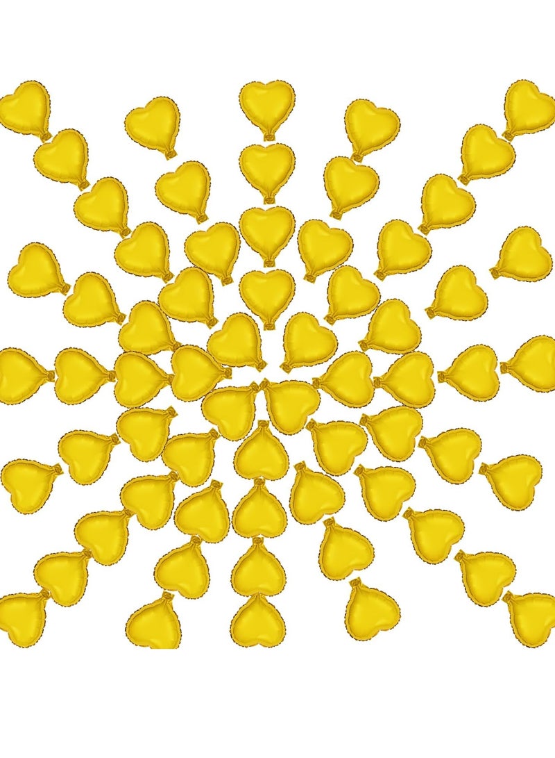 100Pcs 5'' Star Heart Foil Balloons Five-Pointed Star Heart Shape Balloons for Birthday,Wedding,Baby Shower, Gender Reveal, Engagement,Bridal Shower Decorations - Image 1