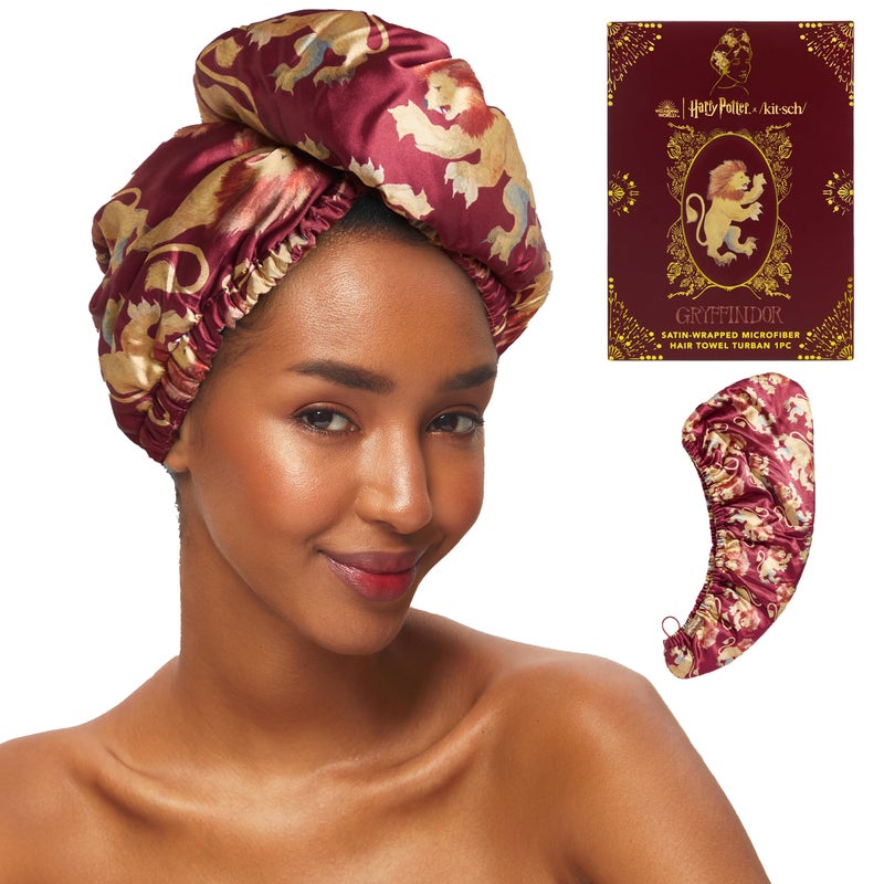 Kitsch Harry Potter x Microfiber Hair Towel Wrap for Women Ultra Absorbent Microfiber Bath Towels for All Hair Types AntiFrizz Hair Wrap Great Hair Products Gift for Women Gryffindor - Image 2