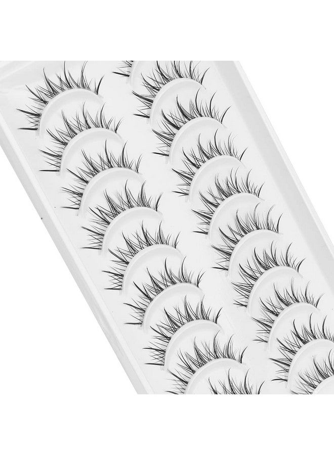 outopen Manga Lashes with Clear Band Japanese Anime Cosplay Eyelashes Asian False Eyelashes Natural Look Like Individual Clusters(B02-Asian Style | 9-13MM) - Image 5