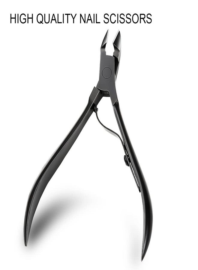 ZIZZON Manicure Set 18 in 1 Professional Pedicure Set Nail scissors Grooming Kit with Leather Travel Case (Black/Yellow) - Image 3