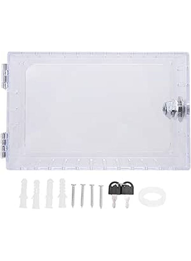 Universal Clear ABS Thermostat Lock Box with Key 4 Sided Ventilation Prevents Unauthorized Adjustments - Image 1