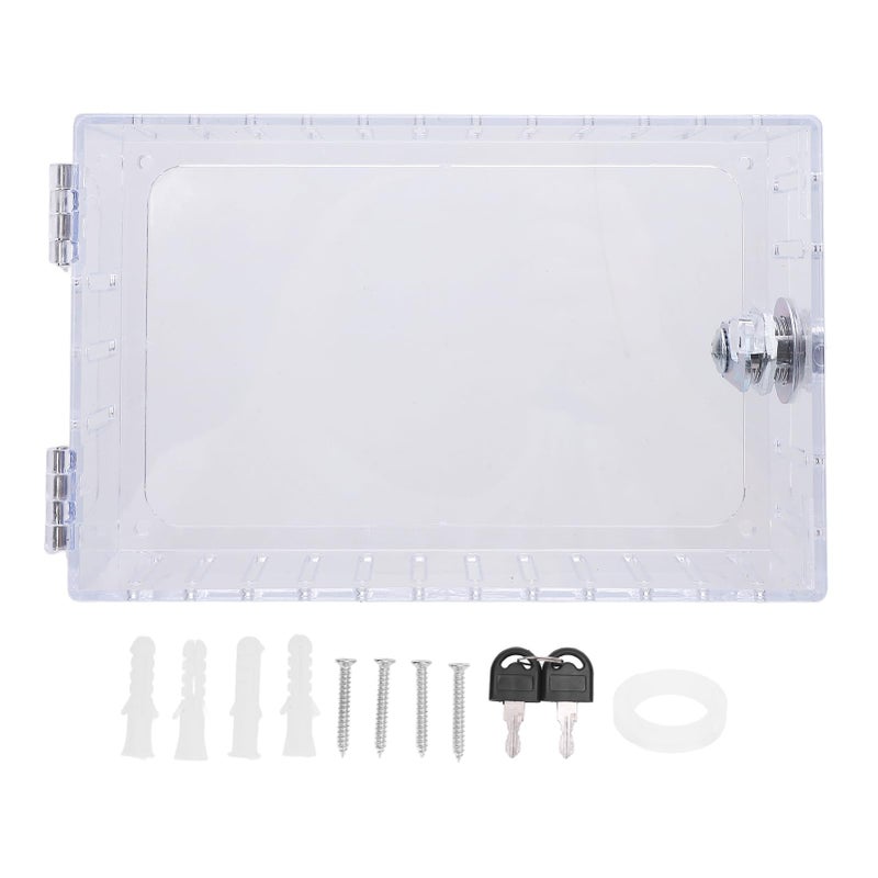 Universal Clear ABS Thermostat Lock Box with Key 4 Sided Ventilation Prevents Unauthorized Adjustments - Image 2
