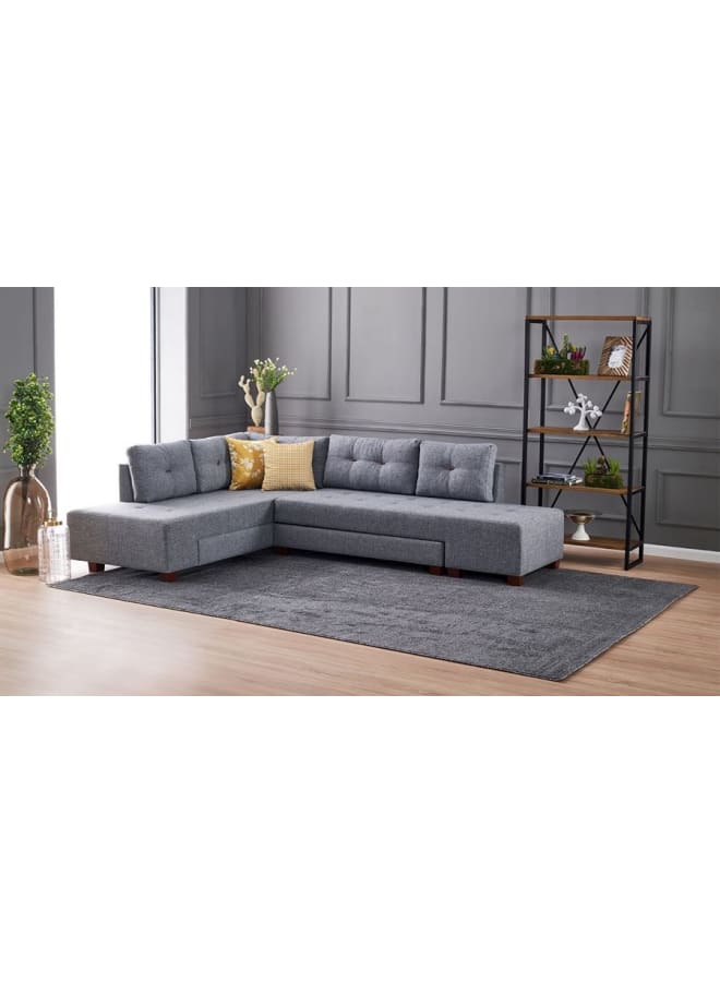 Retro Corner bed 280*206 cm - Grey - Image 1