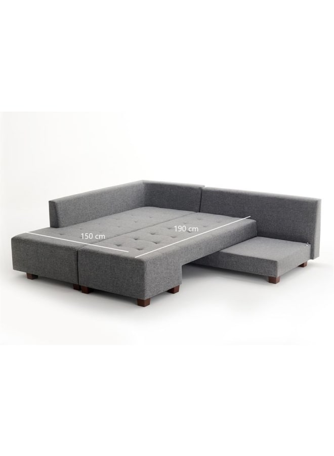Retro Corner bed 280*206 cm - Grey - Image 4