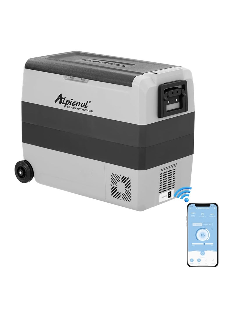 Alpicool Alpicool T60 60L Car Fridge Freezer Portable Car Refrigerator 12/24V Electric Cooler for Camping, Road Trip, Picnic - Image 2