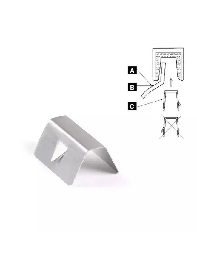 Heavy Duty Metal Windshield Wiper Stopper 10pcs Silvery No Glue Easy Installation - Image 1